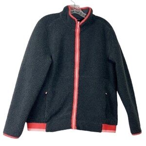 Under Armour Golf Jacket Women's Size L Gray Peach Fleece Zip Pockets Heavy Pile